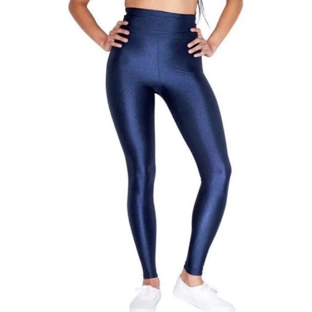 Missguided high waisted Sleek disco Navy blue Leggings